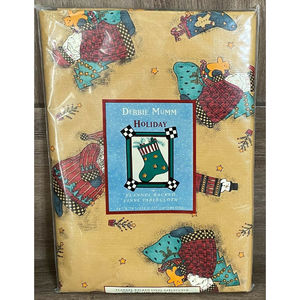 Debbie Mum Holiday Magic Of Santa Flannel Backed Oblong Vinyl Tablecloth SEALED
